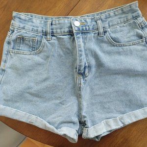High Waist Denim Shorts